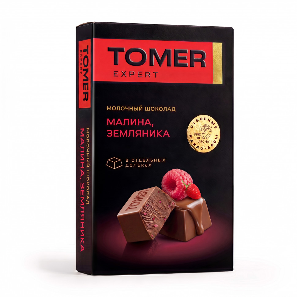  Фабрика Томер   Молочный шоколад Малина-Земляника, 90г  в Канске